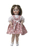 Pink print jumper doll dress for Bleuette dolls