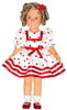 16" Shirley Temple Red Dot Dress