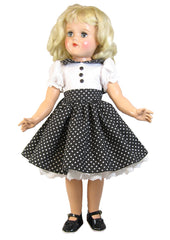 20" Dots  Fitted Dress for Vintage Dolls