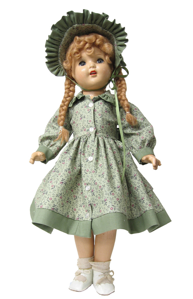 Vee's Victorians Doll Clothes - 20" Ruffle-backed Slim Doll Dress Vee's Victorians Doll Clothes - 20" Ruffle-backed Slim Doll Dress