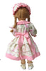 Vintage Styled Pink Ruffled Backed Doll Dress fits 20" Slim Dolls 