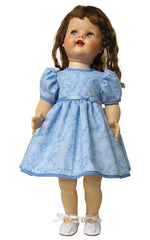 22" Blue Floral Doll Dress