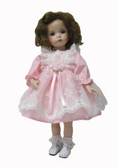 10" Delicate Lace Pinafore Doll Dress