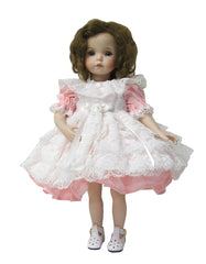 10" Lacy Pinafore Doll Dress