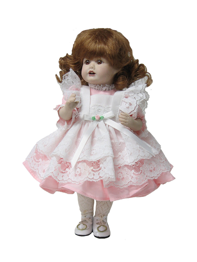 Vee's Victorians Doll Clothes - 10" Delicate Pinafore Doll Dress Vee's Victorians Doll Clothes - 10" Delicate Pinafore Doll Dress