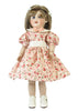 Peach Calico Dress for Bleuette Dolls