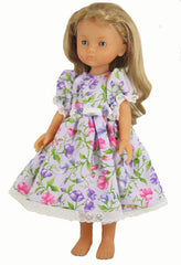 12" Floral Slim Doll Dress
