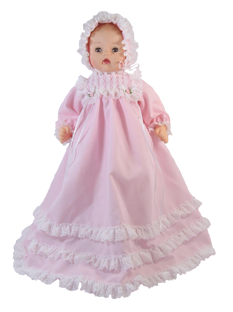 Vintage Christening Dress for 12" Dolls