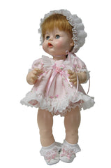 12" Pink Rosebud Baby Doll Diaper Set