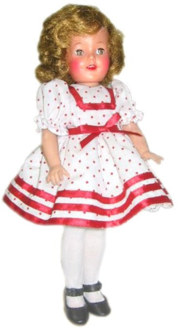 Vee s Victorians Doll Clothes Shirley Temple Red Dot Dress