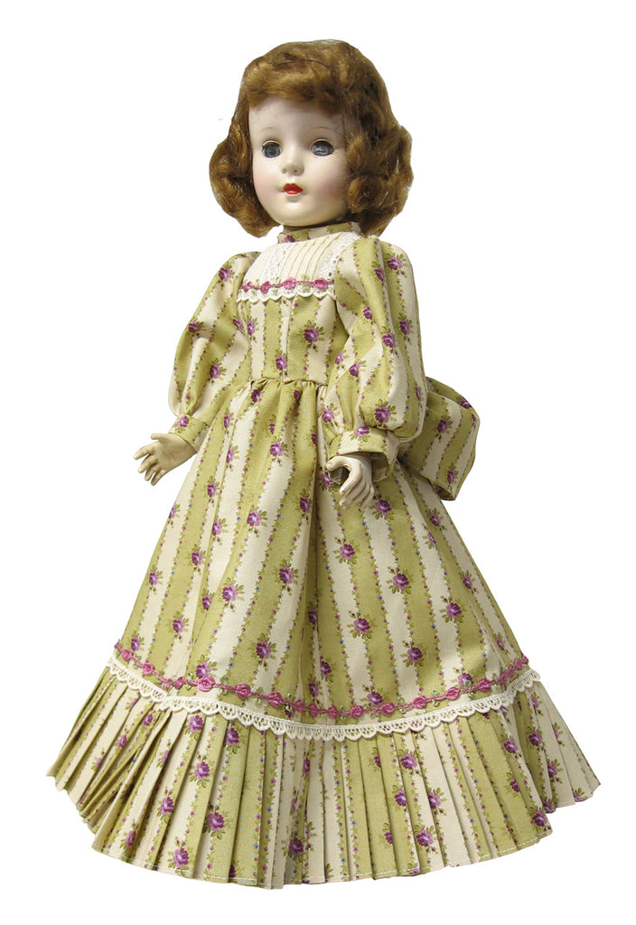 17" Rose Stripe Fashion Doll Dress