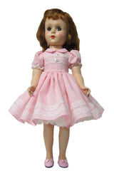 16" Vintage Dotted Doll Dress