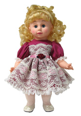 17" Fuchsia 'n Lace Doll Dress