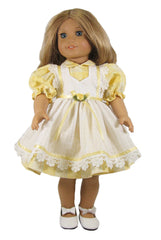 18" French Country Pinafore Doll Dress