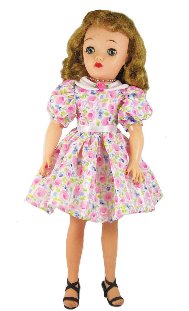 Rosebud Chiffon Doll Dress for 18" Miss Revlon