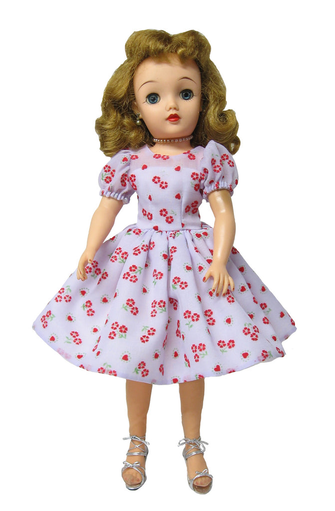 18" Flocked Hearts Doll Dress