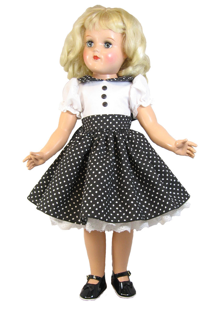 20" Dots Fitted Dress for Vintage Dolls 20" Dots Fitted Dress for Vintage Dolls