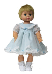 20" Flocked Dot Summer Baby Doll Dress