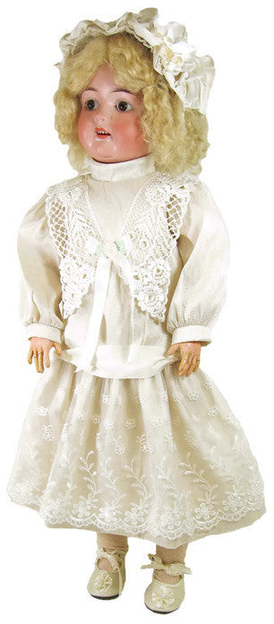 Silk Dropped Waist Antique Dress for 22" Dolls