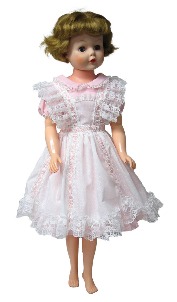 30" 50's Styled Doll Dress with Apron