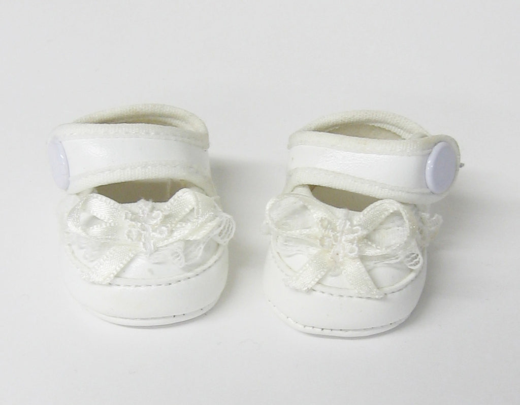 Lace Trimmed Doll Shoe